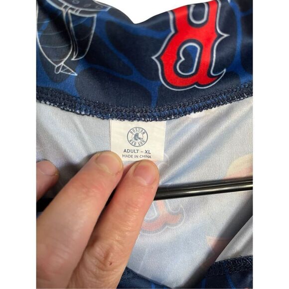 Boston Red Sox Mens Multicolor Graphic Print Hawaiian Button Up Shirt Size XL - Picture 7 of 12